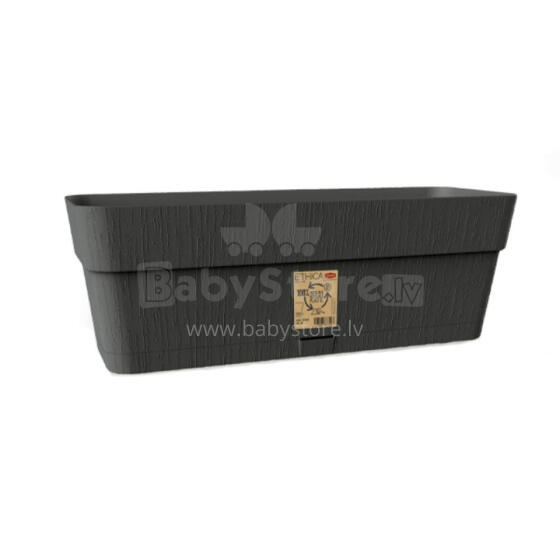 Flower box with tray Ethica 50x18x17cm grey