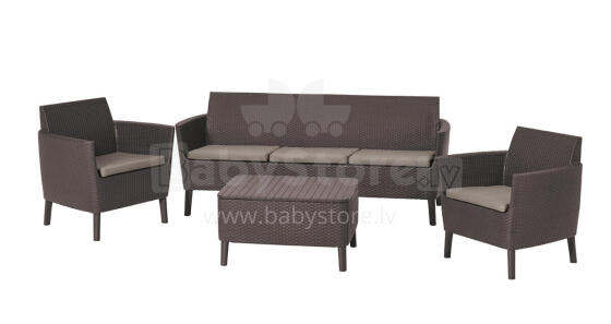 Комплект садовой мебели Salemo 3 Seater Set коричневый