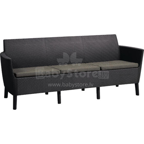 Dārza dīvāns trīsvietīgs Salemo 3 Seater Sofa brūns