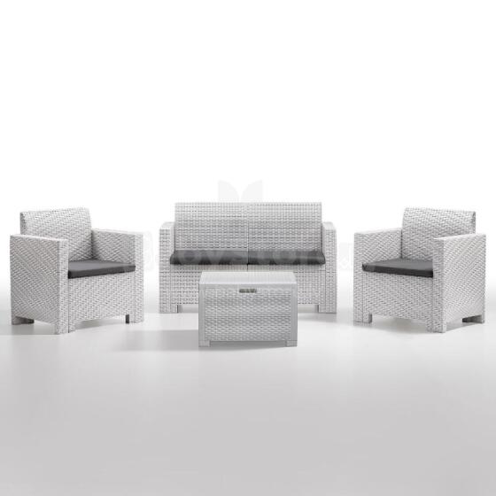 Garden furniture set Set Nebraska 2 white