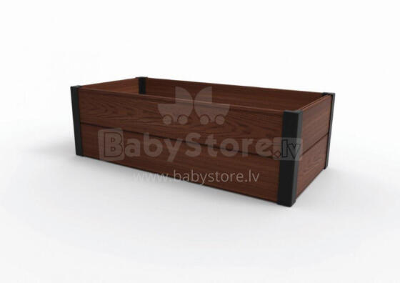 Apmalīte taisnstūra puķu dobei Maple Trough 106x52x32cm brūna