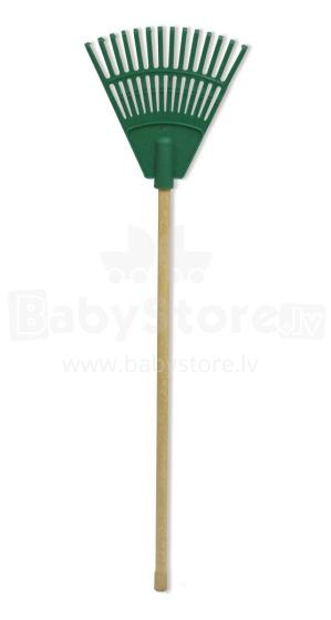 Small rake with handle green 20cm (14 tines)