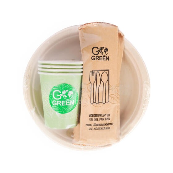 Compostable picnic dish set for 4 persons Go Green/ 0,14kg