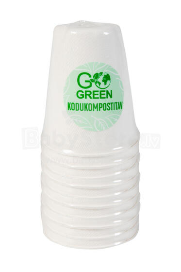 Kompostējamās cukurniedru glāzes 250ml 10 gab./ 0,09kg