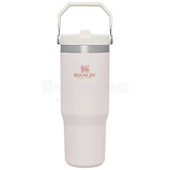 Terminis butelis su šiaudeliais The IceFlow Flip Straw Tumbler 0,89L šviesiai rožinė