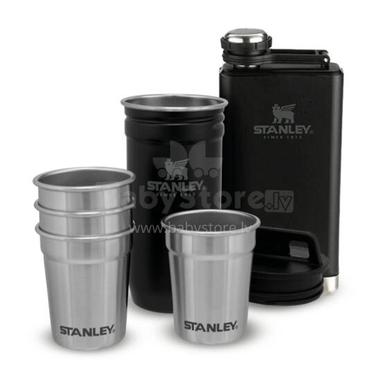 Adventure gift set, vodka glasses 4gb 50mL and blachette 0,23L mat black