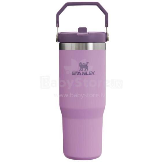 Termo butelis su šiaudeliu The IceFlow Flip Straw Tumbler 0,89L šviesiai violetinės spalvos