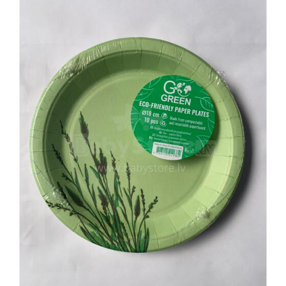 Reed Go Green eco-friendly paper plates &Oslash;18cm 10 pcs / 0,07kg