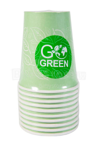 Glāzes ekoloģiskās Go Green 350ml 10 gab./ 0,10kg