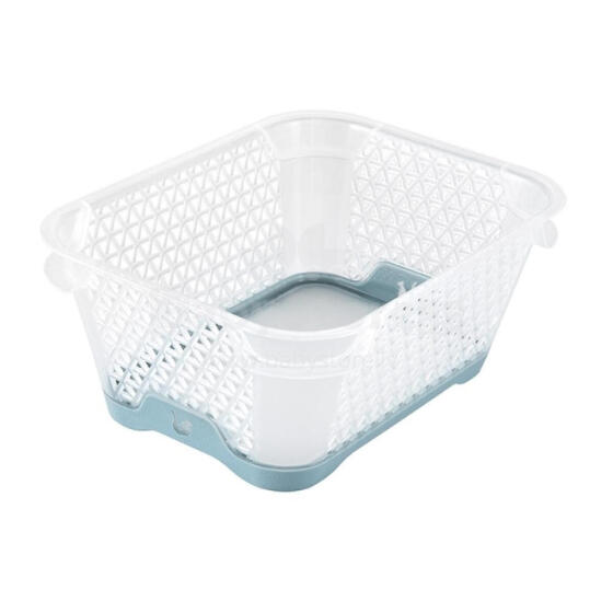 Mini basket A7 Jonas 16x12x7cm transparent/blue