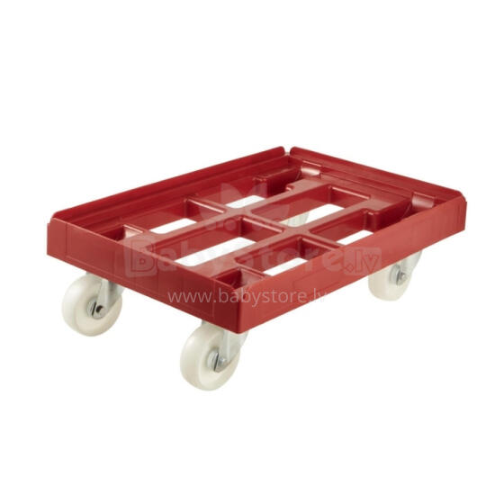 Trolley for transport boxes and baskets Rolf 61x41x19cm red