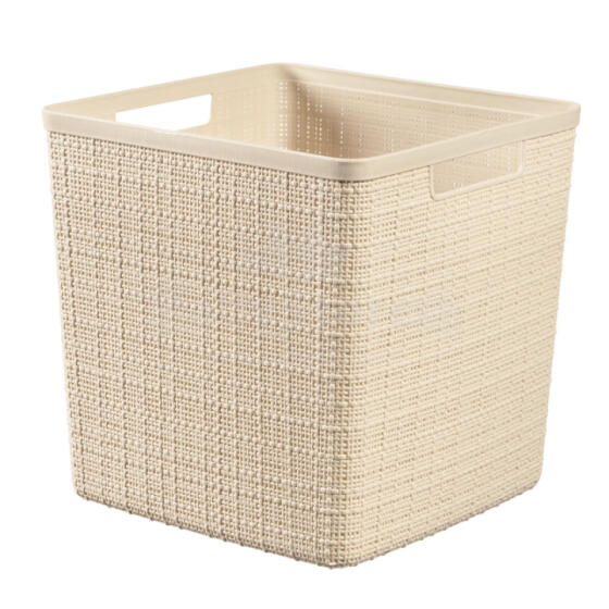 Корзина Jute квадратная 17L 28x28x27см в кремовом цвете