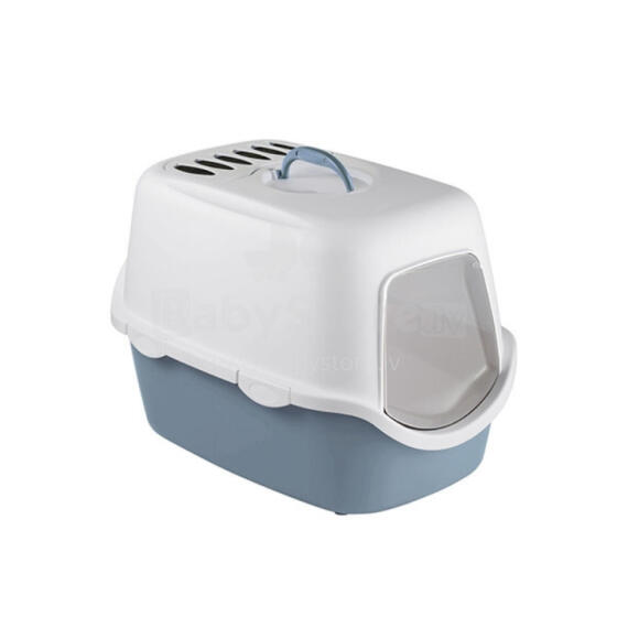 Cat toilet closed Cathy Filter 56x40x40cm white/blue