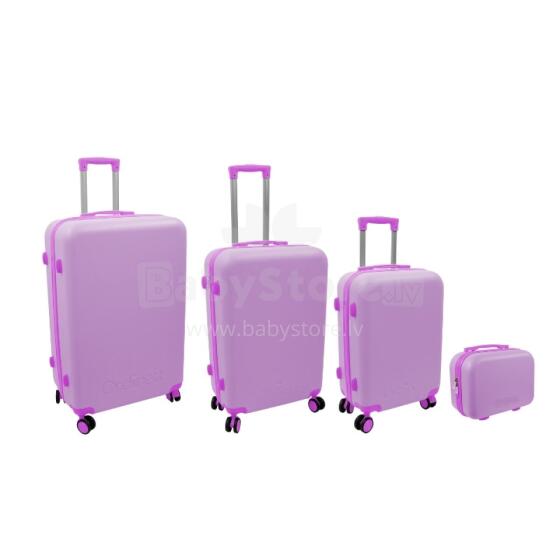 Suitcase set of 4 pieces 98L (48x29x75cm) + 60L (42x25x64cm) + 43L ( 36x23x56cm) + 15L (24x17x33cm) pink