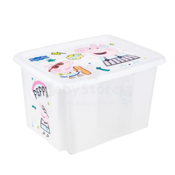 Box with lid 30L Karolina &amp;quot;Peppa Pig&amp;quot; 45x35x27cm transparent