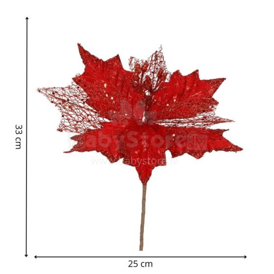 Poinsettia Ziemassvētku dekorācija  Springos CA1263