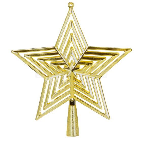 Christmas tree topper Springos CA1277 23 cm gold star