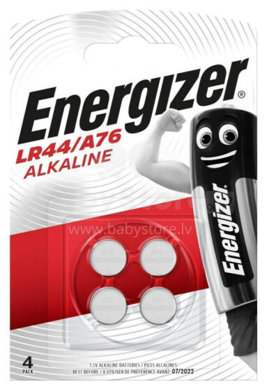 SPECIĀLĀS AKUMULATORS ENERGIZER ALKALINE LR44/ A76 4 GAB 1,5 V