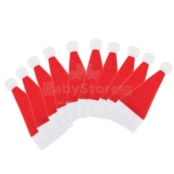 Santa Claus hats for cutlery decorations Springos CA0111 6X14 CM 10 pcs.