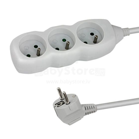 ESPERANZA POWER STRIP 3 SOCKETS 1.5M WHITE