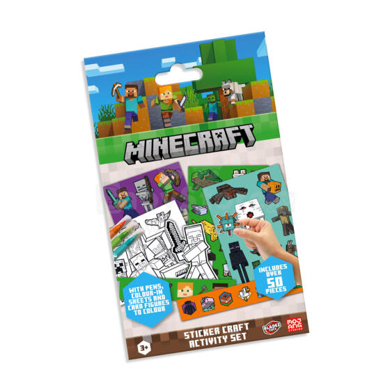 Minecraft uzlīmju aktivitāšu komplekts