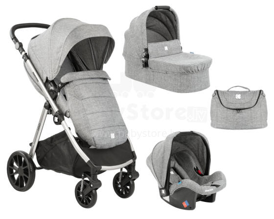 Stroller 3in1 Ugo Dark Grey Melange 