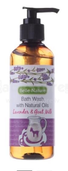 Belle nature bath gel w. oils lavender/milk 200ml