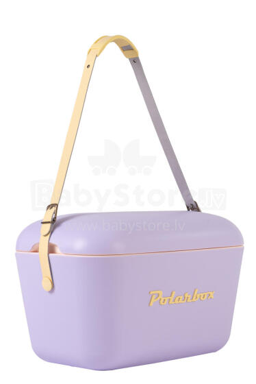 POLARBOX Lilac - Yellow Classic retro cooler,  20L