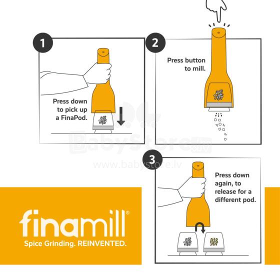 FINAMILL Rechargeable grinder with two FINAPOD Pro Plus pods, sangria