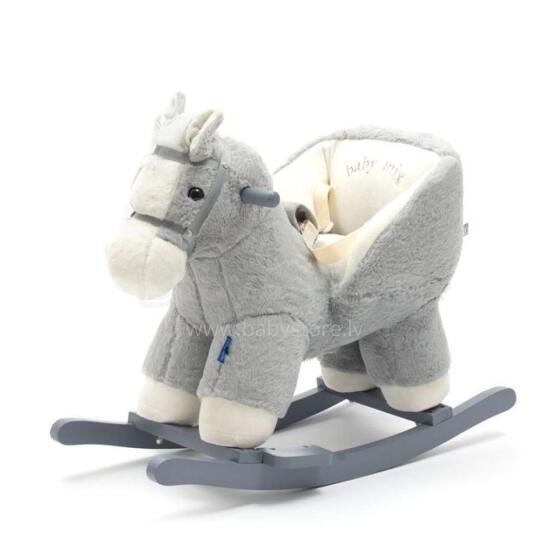 46444 Rocking horse with melody - grey