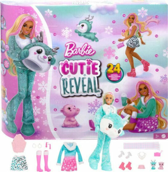 Barbie Doll Mattel Cutie Reveal Adventes kalendārs (HJX76)