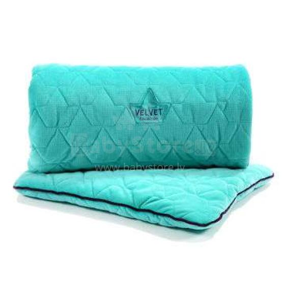 La Millou Velvet Collection Set Blanket&Mid Pillow  Turquise Art.95359 Kvaliteetne beebi tekiks ja padi