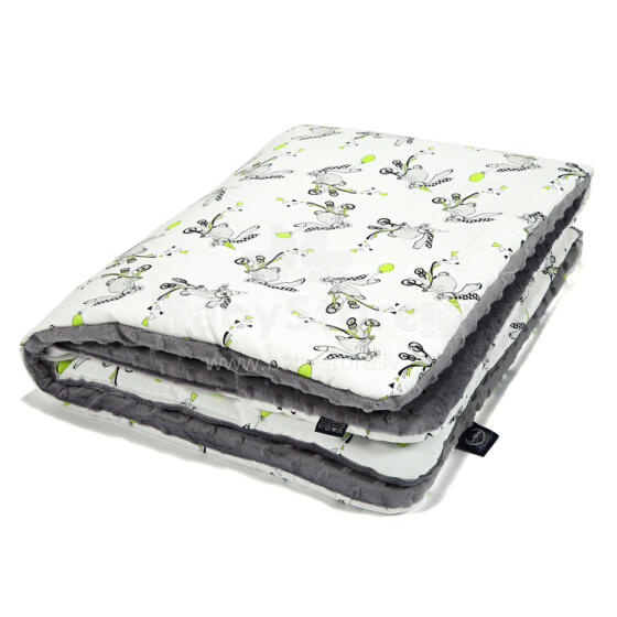 La Millou Art.91649 Preschooler's Blanket FUNNY BUNNY - GREY Высококачественное детское двустороннее одеяло (110x140 см) (+/- 2 cm)