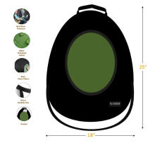 La bebe™ Car Seat Protector Avocado Art.148789 Green Cover me with Love and Avocuddle automobilinės kėdutės užvalkalas