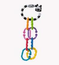 PLAYGRO stroller toy Zebra 9 Links Swing Tag Clip Strip, 01845584649