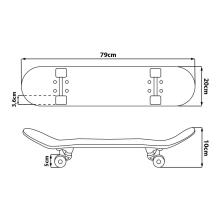 BIG WOODEN SKATEBOARD MANDALORIAN LOGO