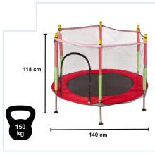 Ikonka Art.KX3936 Children's garden trampoline 140cm red