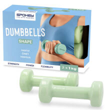 A set of vinyl dumbbells Spokey SHAPE 2x 1 kg