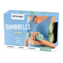 A set of vinyl dumbbells Spokey SHAPE 2x 1 kg