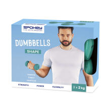 A set of vinyl dumbbells Spokey SHAPE 2x 2 kg