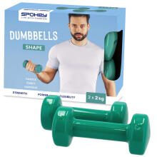 A set of vinyl dumbbells Spokey SHAPE 2x 2 kg