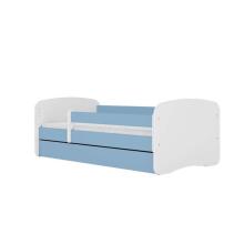 Bed babydreams blue without pattern with drawer with non-flammable mattress 160/80