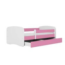 Babydreams bed, pink, without pattern, without drawer, mattress 160/80