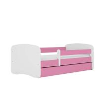 Babydreams bed, pink, without pattern, without drawer, mattress 160/80