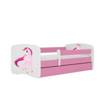 Bed babydreams pink unicorn with drawer with non-flammable mattress 160/80