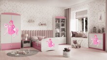 Bed babydreams pink princess on horse with drawer without mattress 140/70