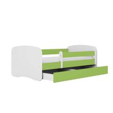 Babydreams bed, green, without a pattern, without a drawer, mattress 180/80