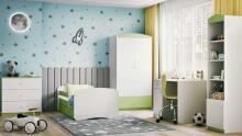 Babydreams bed, green, without a pattern, without a drawer, mattress 180/80