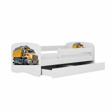 Bed babydreams white truck with drawer with non-flammable mattress 140/70