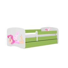 Bed babydreams green fairy with wings with drawer with non-flammable mattress 180/80